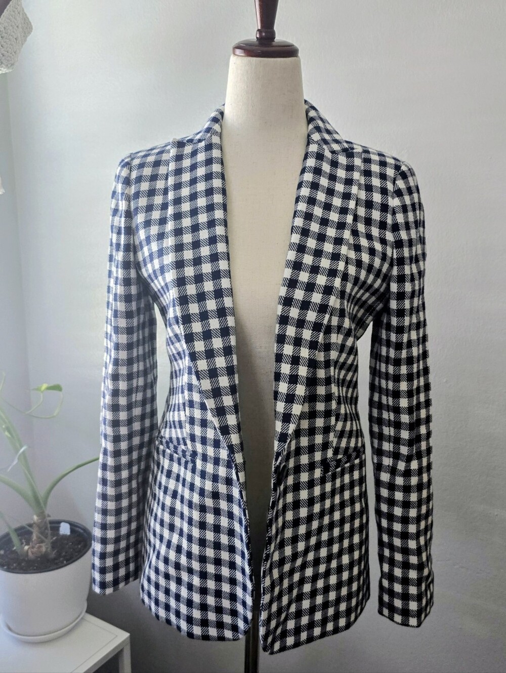 J. Crew Gingham Check Blazer NWT